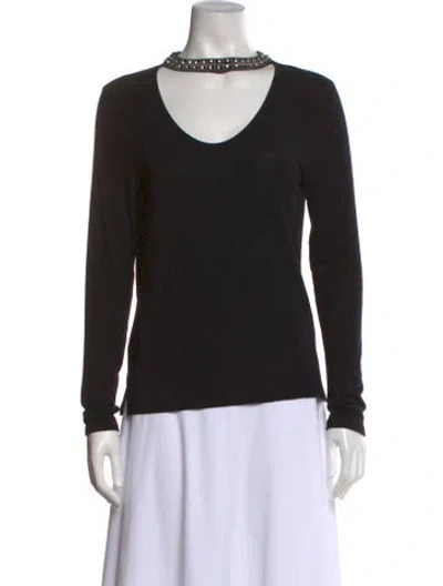 Pre-owned Generation Love Scoop Neck Long Sleeve Sweatshirt In Black