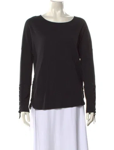 Pre-owned Generation Love Scoop Neck Long Sleeve Sweatshirt In Black