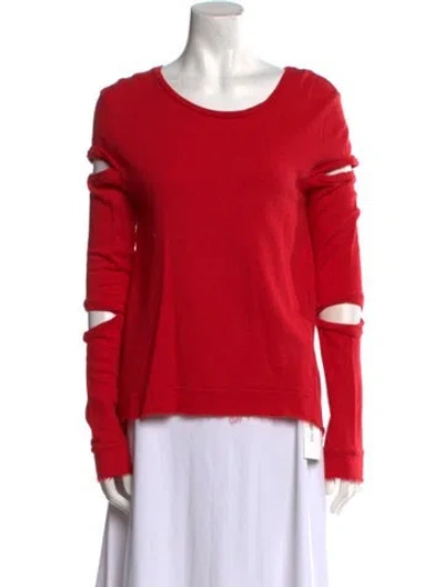 Pre-owned Generation Love Scoop Neck Long Sleeve Sweatshirt In Red