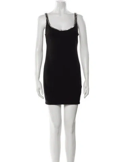 Pre-owned Generation Love Scoop Neck Mini Dress In Black