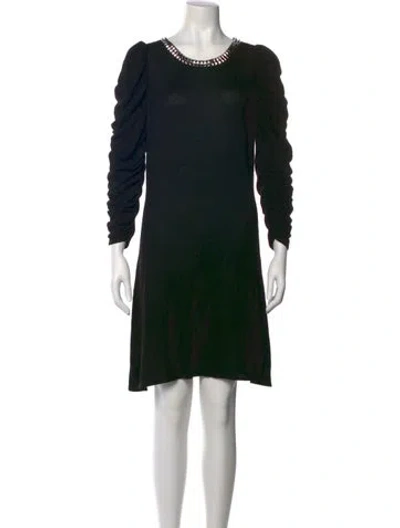 Pre-owned Generation Love Scoop Neck Mini Dress In Black