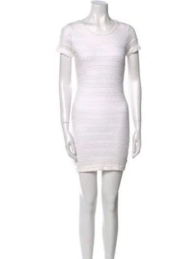 Pre-owned Generation Love Scoop Neck Mini Dress In Neutral
