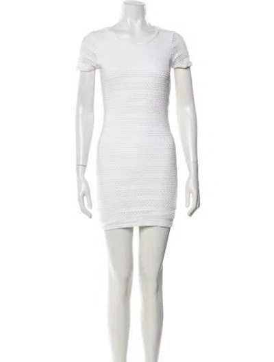 Pre-owned Generation Love Scoop Neck Mini Dress In Neutrals
