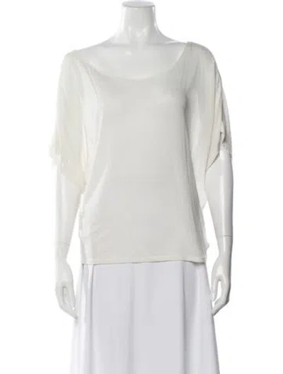 Pre-owned Generation Love Scoop Neck Short Sleeve Top In White