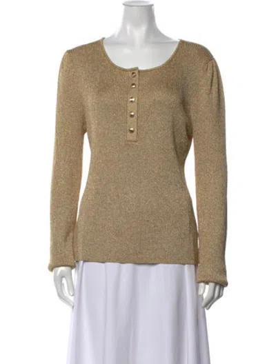 Pre-owned Generation Love Scoop Neck Sweater W/ Tags In Gold