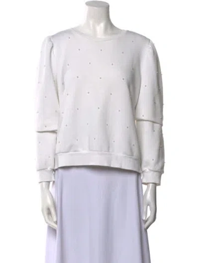 Pre-owned Generation Love Scoop Neck Three-quarter Sleeve Sweatshirt In White
