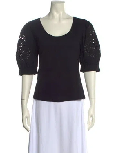 Pre-owned Generation Love Scoop Neck Three-quarter Sleeve T-shirt In Black