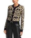 Generation Love Selma Crewneck Cardigan Sweater In Animal Print