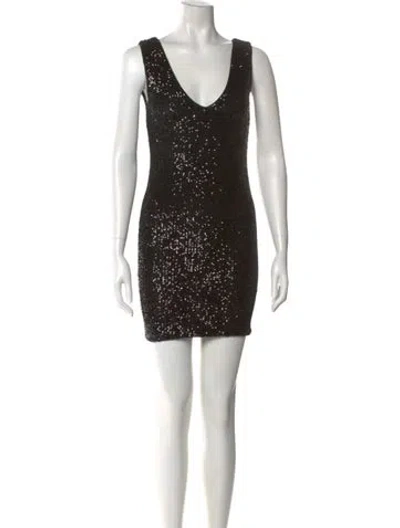 Pre-owned Generation Love Sequin Mini Dress In Black