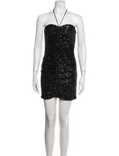 Pre-owned Generation Love Sequin Mini Dress In Black