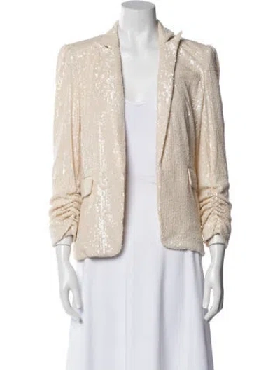 Pre-owned Generation Love Sequin Striped Blazer In Neutral