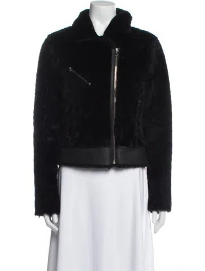 Pre-owned Generation Love Shearling Fur Jacket In Black