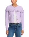 Generation Love Shifra Crewneck Cardigan Sweater In Purple