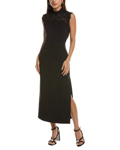 Generation Love Shonna Lace Combo Crepe Midi Dress In Black
