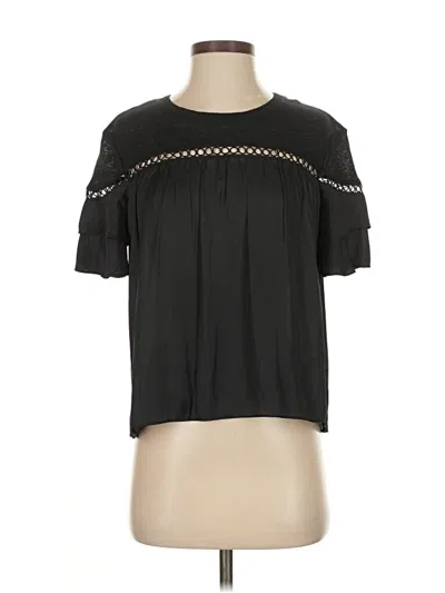 Pre-owned Generation Love Short Sleeve Blouse In Black