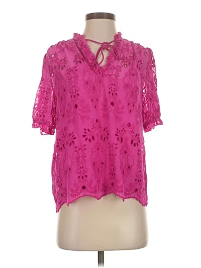 Pre-owned Generation Love Short Sleeve Blouse In Pink