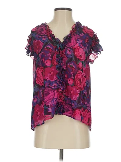 Pre-owned Generation Love Short Sleeve Blouse In Purple