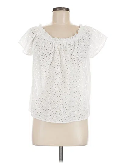 Pre-owned Generation Love Short Sleeve Blouse In White