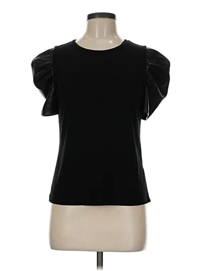 Pre-owned Generation Love Short Sleeve Top Black Cold Shoulder Neckline Tops