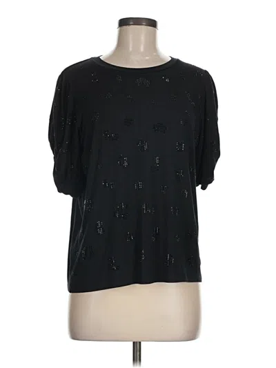 Pre-owned Generation Love Short Sleeve Top Black Crew Neck Tops