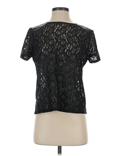Pre-owned Generation Love Short Sleeve Top Black Mock Neckline Tops