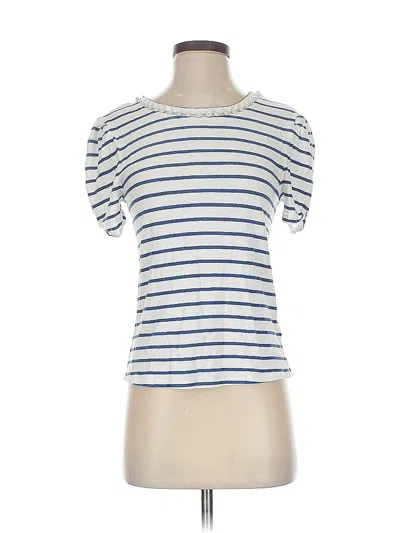 Pre-owned Generation Love Short Sleeve Top White Sweetheart Neckline Tops