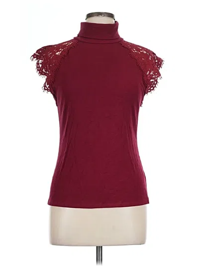 Generation Love Short Sleeve Turtleneck In Burgundy