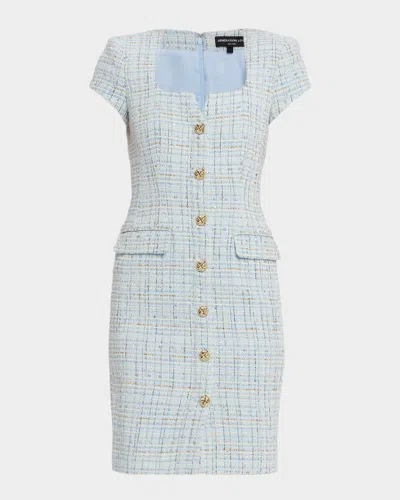 Generation Love Sierra Tweed Mini Dress In Blue