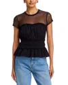 Generation Love Sigrid Mesh Combo Top In Black
