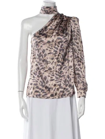 Pre-owned Generation Love Silk Animal Print Blouse In Multi
