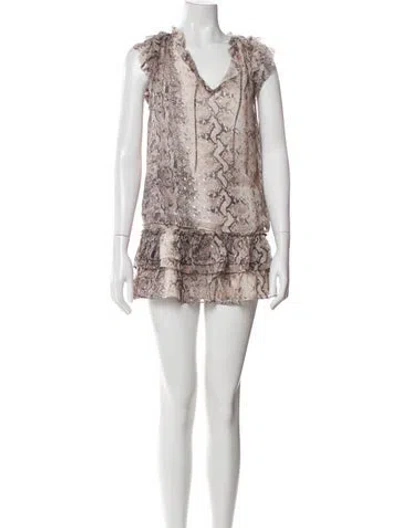 Pre-owned Generation Love Silk Animal Print Skirt Set