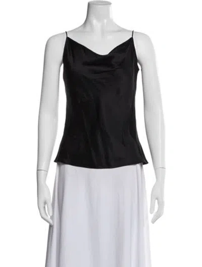 Pre-owned Generation Love Silk Cowl Neck Top In White