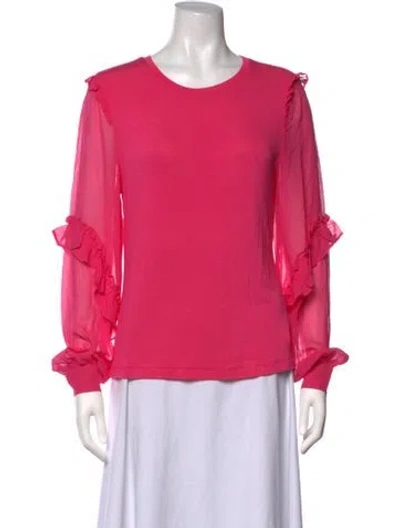 Pre-owned Generation Love Silk Crew Neck Top W/ Tags In Pink