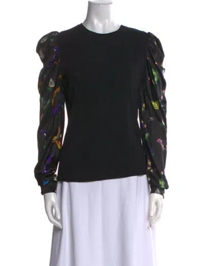 Pre-owned Generation Love Silk Floral Print Sweatshirt In Black