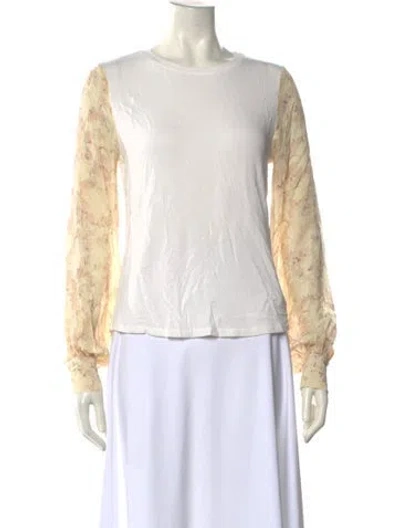 Pre-owned Generation Love Silk Floral Print Sweatshirt In Neutral