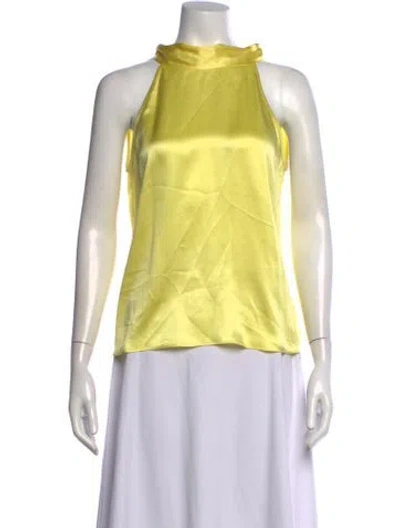 Pre-owned Generation Love Silk Halterneck Top In Yellow