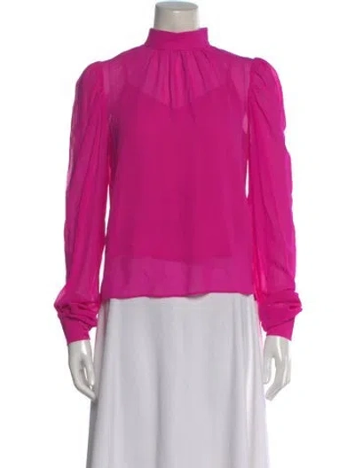 Pre-owned Generation Love Silk Long Sleeve Blouse W/ Tags In Pink