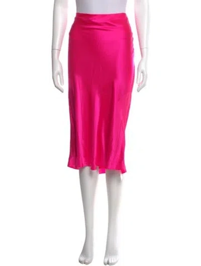 Pre-owned Generation Love Silk Midi Length Skirt W/ Tags In Pink