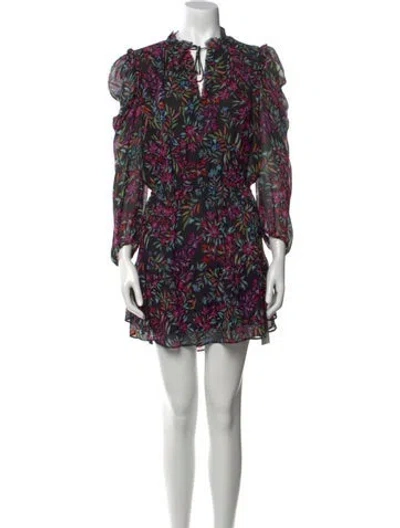 Pre-owned Generation Love Silk Mini Dress In Black