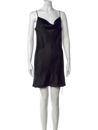 Pre-owned Generation Love Silk Mini Dress In Black