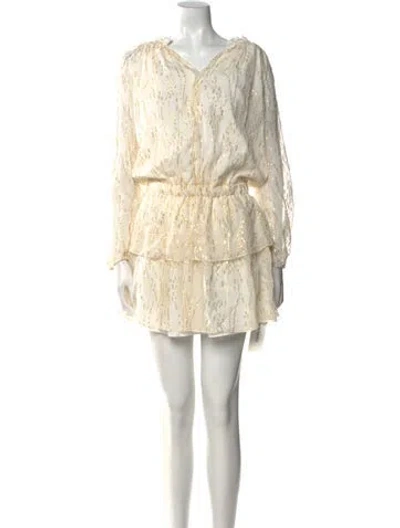 Pre-owned Generation Love Silk Mini Dress In Neutral
