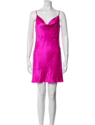 Pre-owned Generation Love Silk Mini Dress In Pink