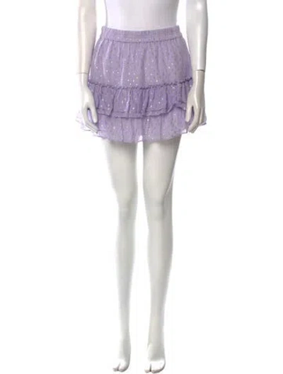 Pre-owned Generation Love Silk Mini Skirt In Purple