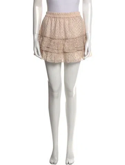 Pre-owned Generation Love Silk Mini Skirt In White