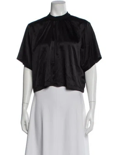 Pre-owned Generation Love Silk Mock Neck Top In Gray