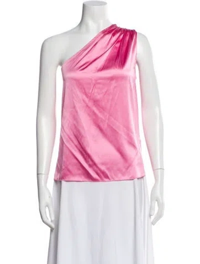 Pre-owned Generation Love Silk One-shoulder Blouse In Pink