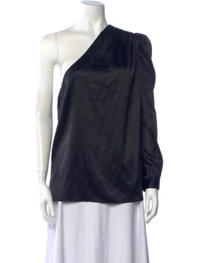 Pre-owned Generation Love Silk One-shoulder Top W/ Tags In Black