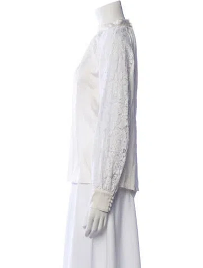 Pre-owned Generation Love Silk Printed Tunic In White