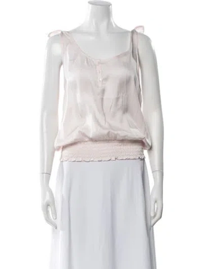 Pre-owned Generation Love Silk Scoop Neck Top In Pink
