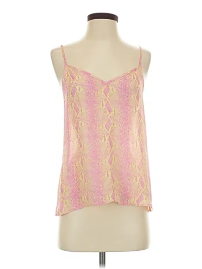 Generation Love Sleeveless Silk Top Pink Sweetheart Neckline Tops